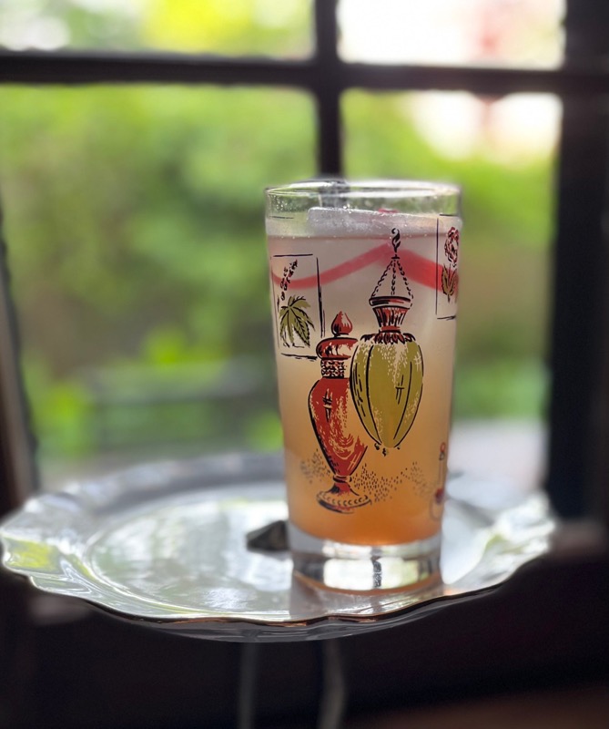 Ruby's Ginny Rhubarb Fizz