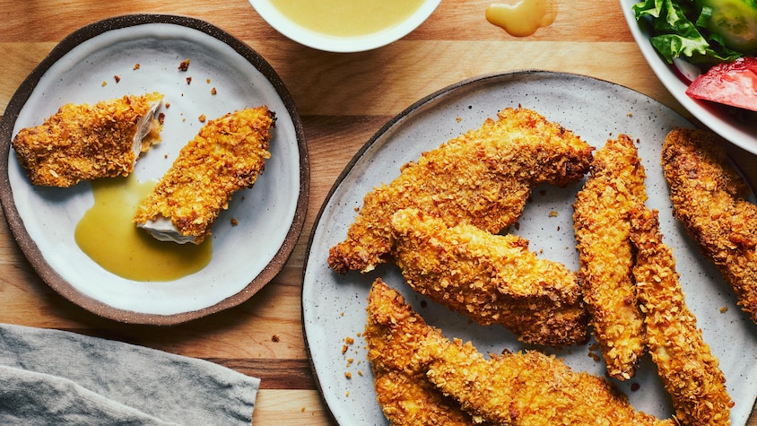 Doigts de dindon panés à la friteuse à air