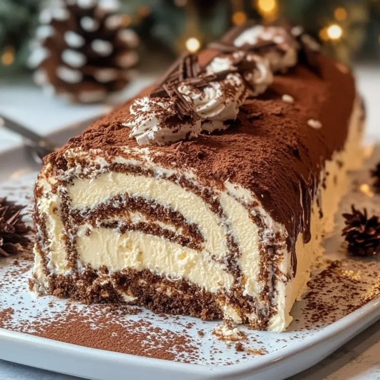 Bûche de Noël Tiramisu au Mascarpone