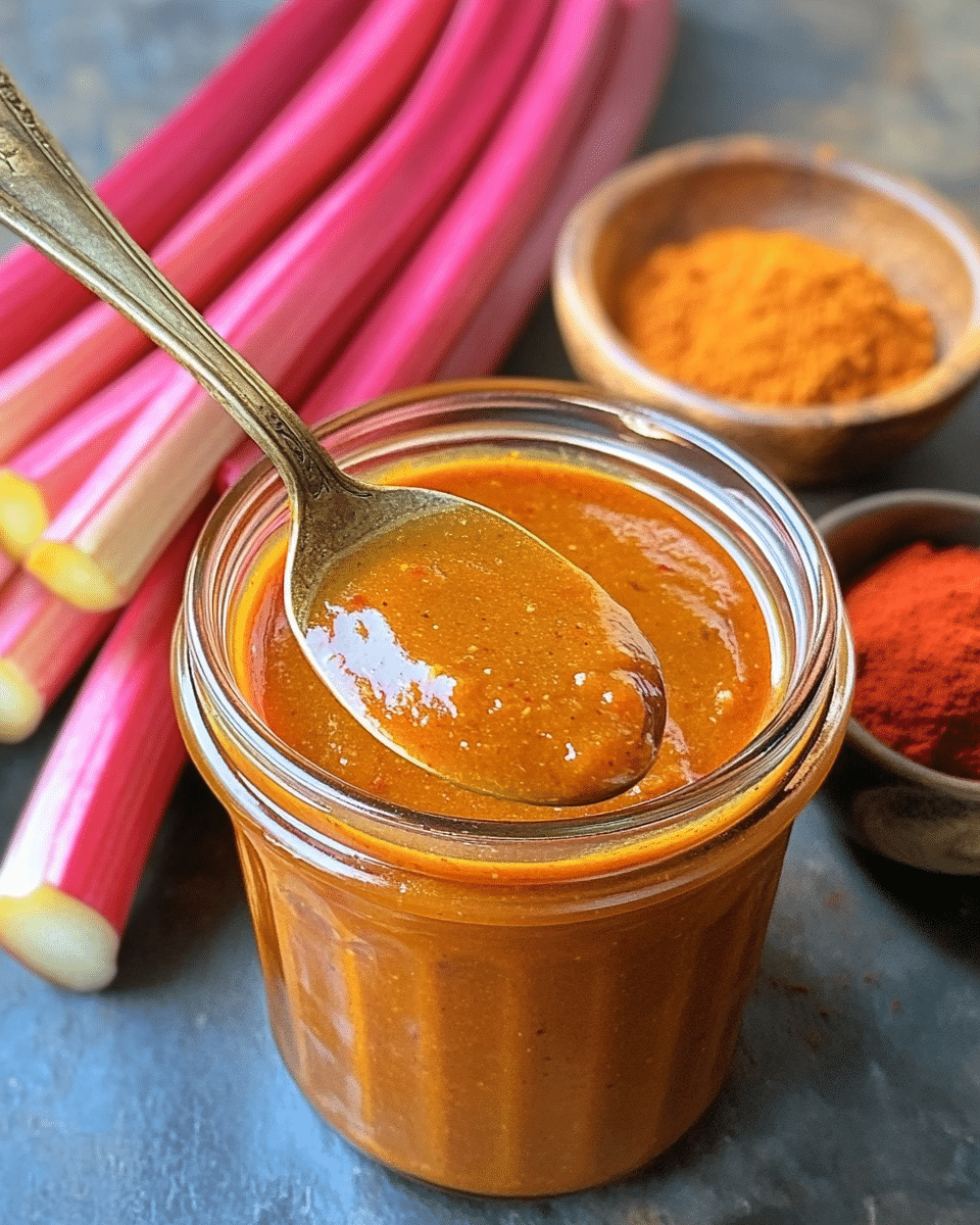 Sauce barbecue à la rhubarbe