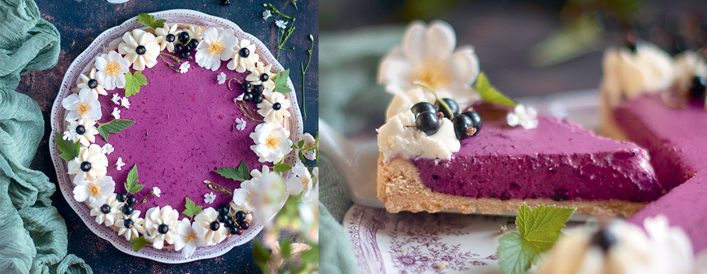 Tarte à la crème de cassis et mascarpone