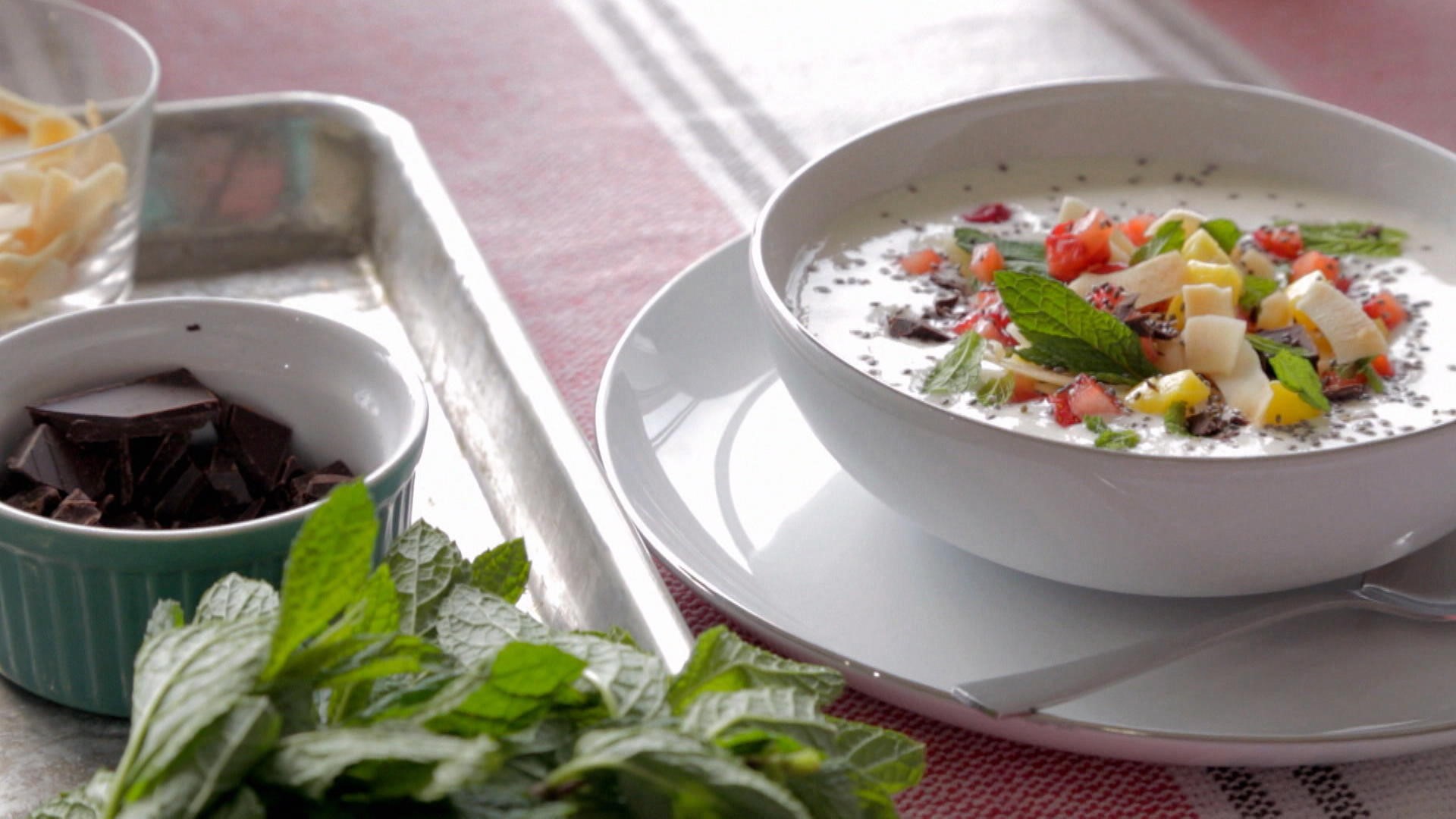 Soupe-dessert à la noix de coco