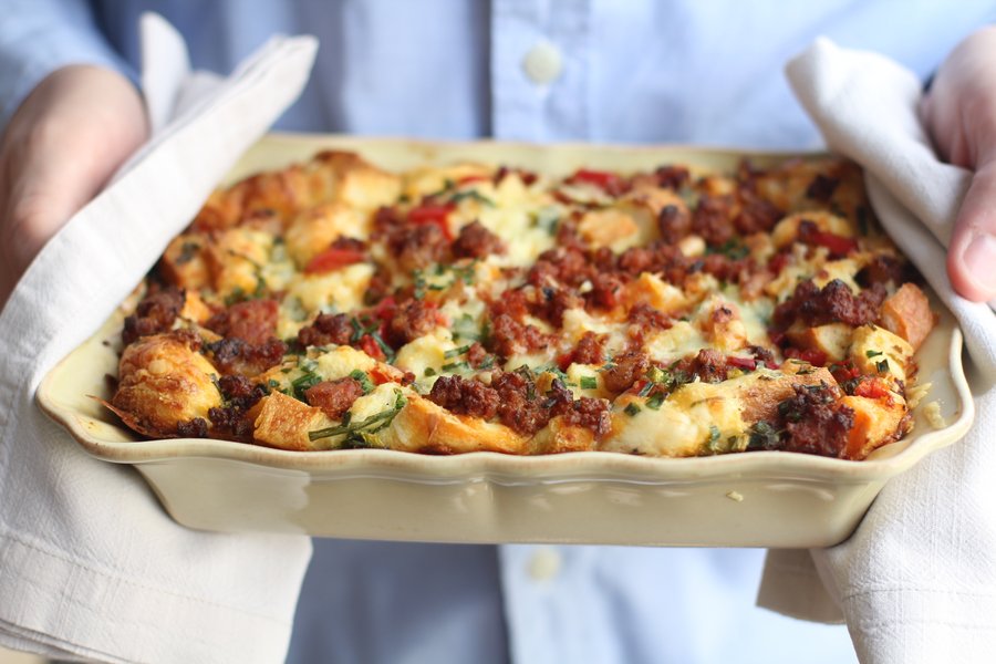 Strata au chorizo